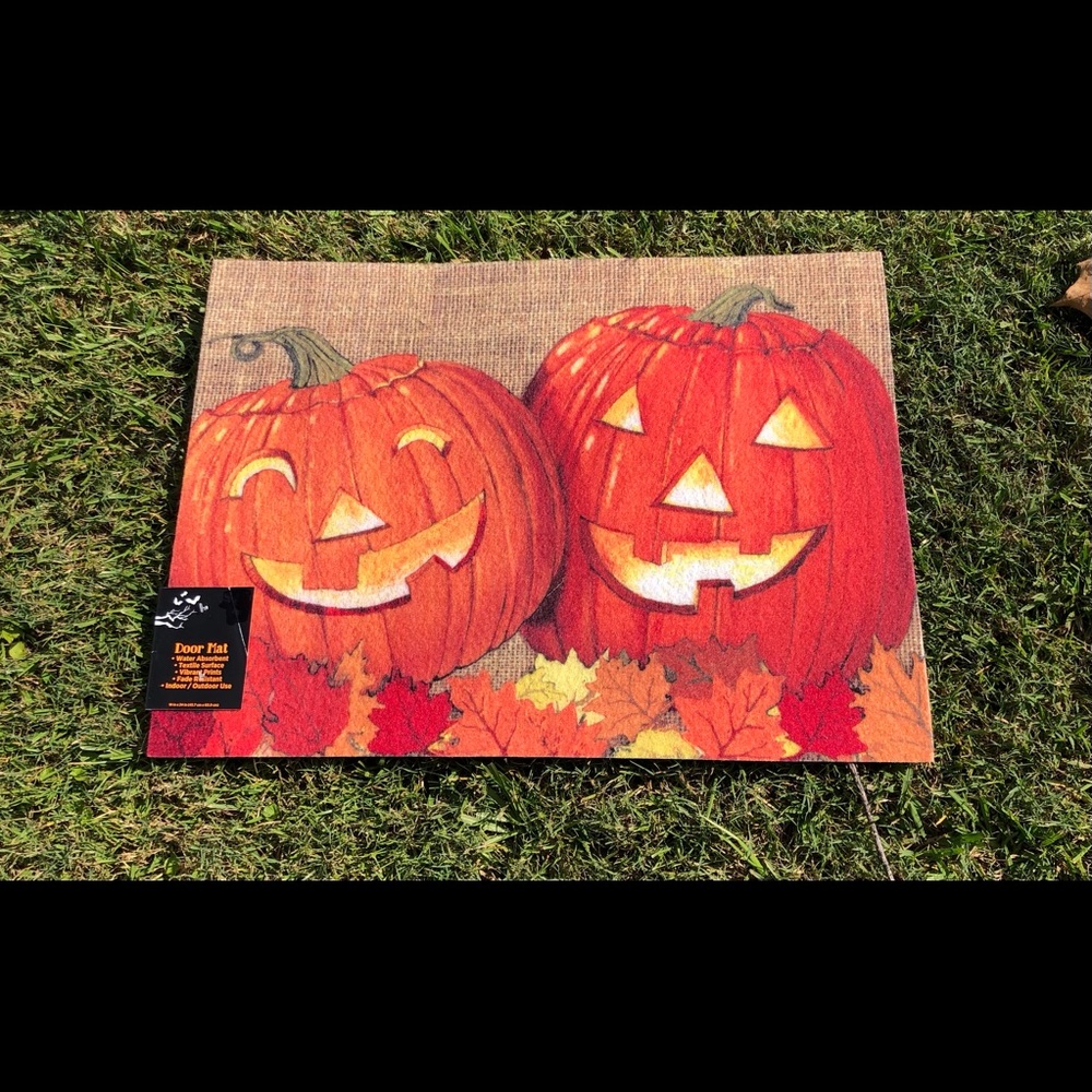 New Fall / Halloween Door Mat, Pumpkins ,
